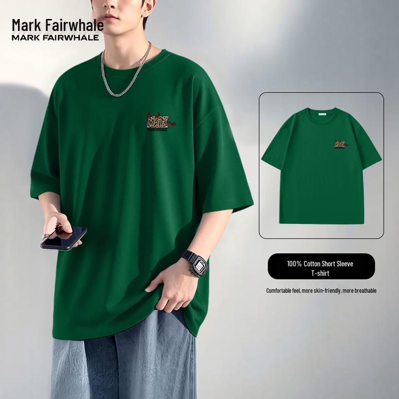 Mark Fairwhale Men's Versatile Loose Fit Cotton T-Shirt