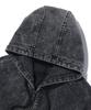 Annoyed Brushed Denim Zip-Up Hoodie Lq1Ju013_Grey