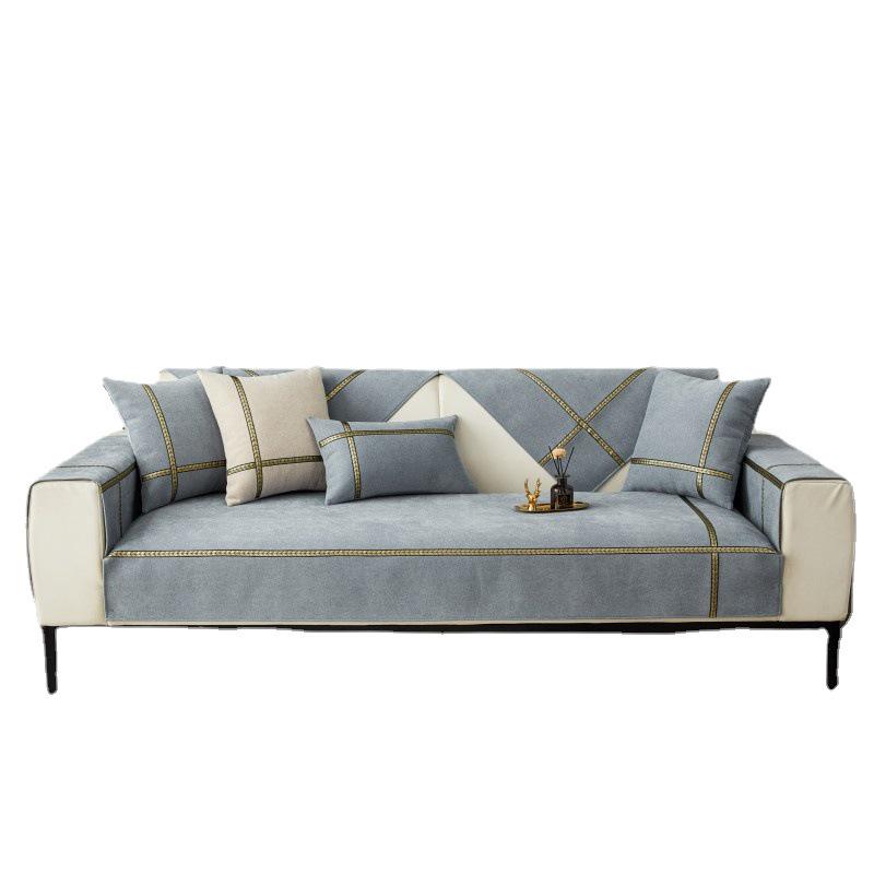 Vier Jahreszeiten Chenille Weizenähre Rutschfester Sofakissenbezug