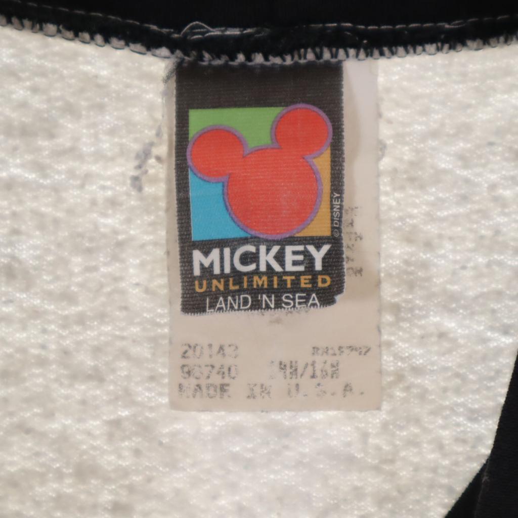 MICKEY UNLIMITED 90s Made In USA Old Mickey Friends Long Sleeve Sweat Trainer Men's Used