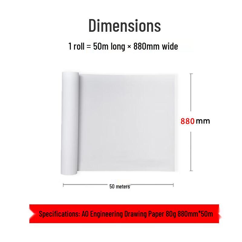 Inktong A0 80gsm Plotter Paper Roll