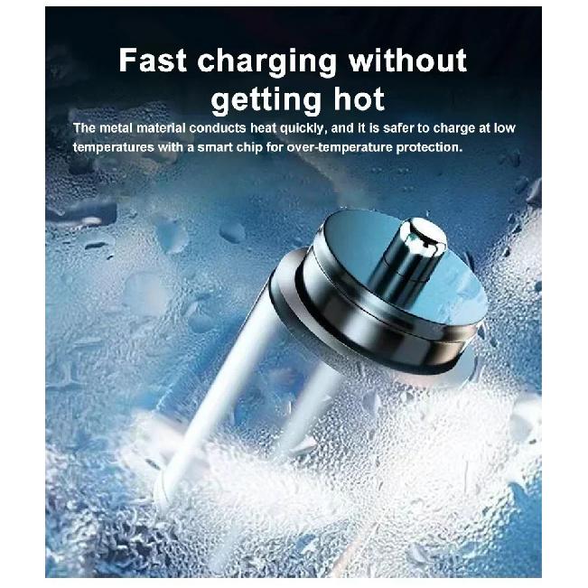 12-24V Car 200W Dual Port Mini USB Charger Ultra Fast Charging Cigarette Lighter Socket Aluminum Cell Phone Charging Adapter