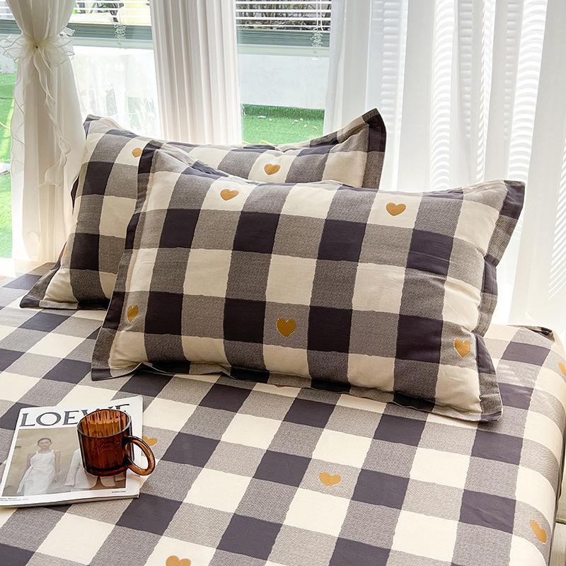 Cotton Pillowcases: Pure Cotton, Simple Style for Home, Dorms, Single & Double Rooms (Single/Pair)