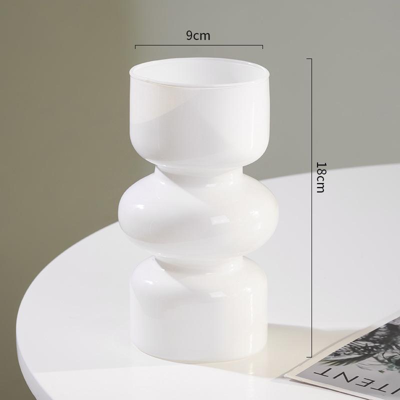 Internet Celebrity Style Transparent Glass Vase for Hydroponic Flower Arrangements - Gypsophila Display for Living Room or Dining Table