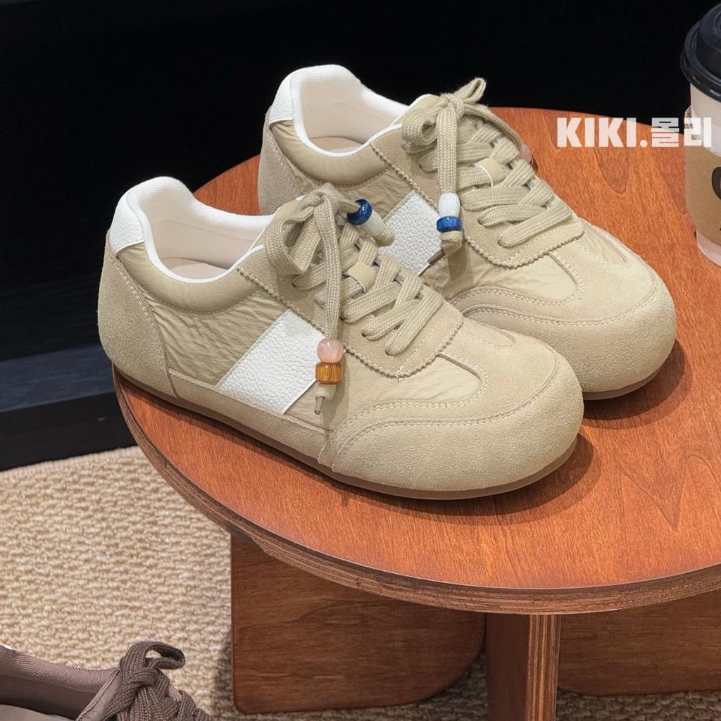 Retro Paris German training shoes women's ins tide 2025 early autumn new inner height increase color matching platform casual sports shoes women