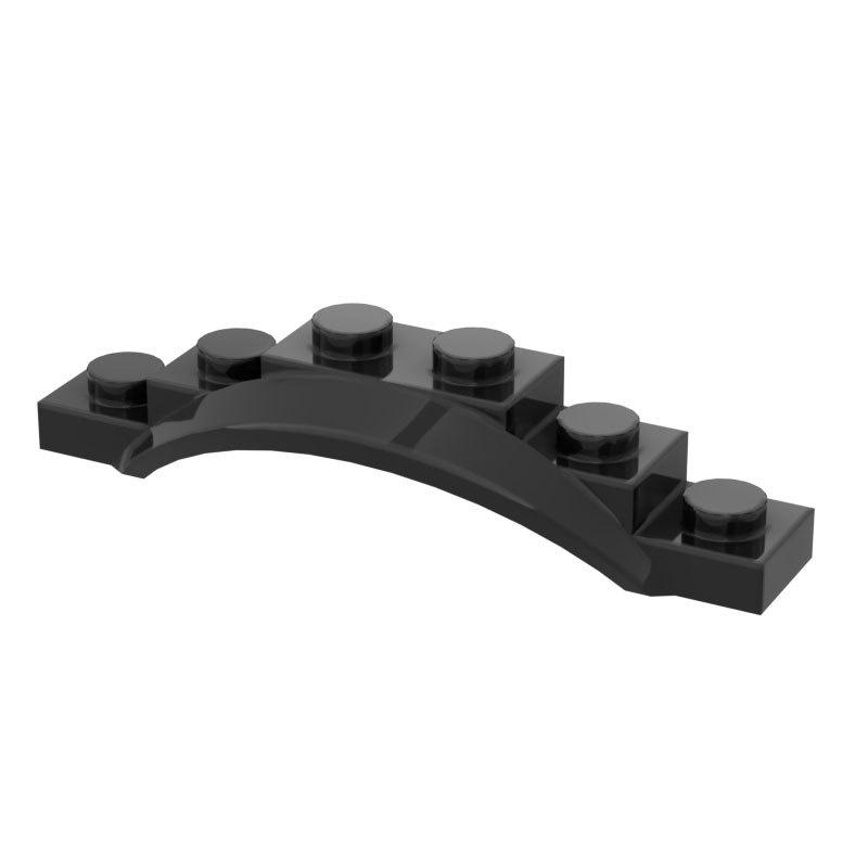 10pcs 62361 Vehicle, Mudguard 1 1/2 x 6 x1 with Arch Compatible with Block Moc Color City Accessories Parts