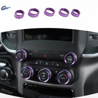 Center Console AC Radio Switch Knob Trim Decor Ring For Dodge RAM 1500 2018+