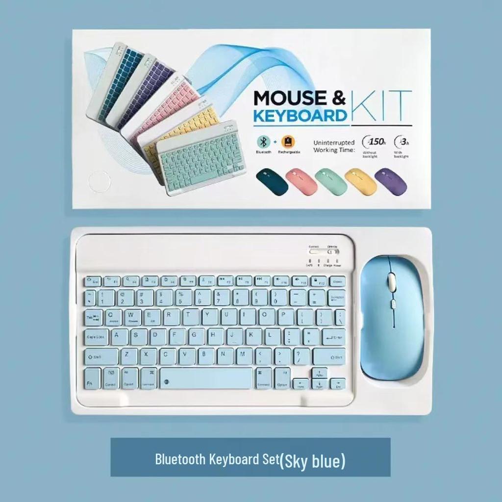 Bluetooth Keyboard and Mouse Set for iPad, Huawei, Xiaomi, Samsung Devices with Wireless Connectivity