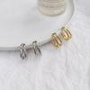 Female Curved Minimalist Cold Style Earrings