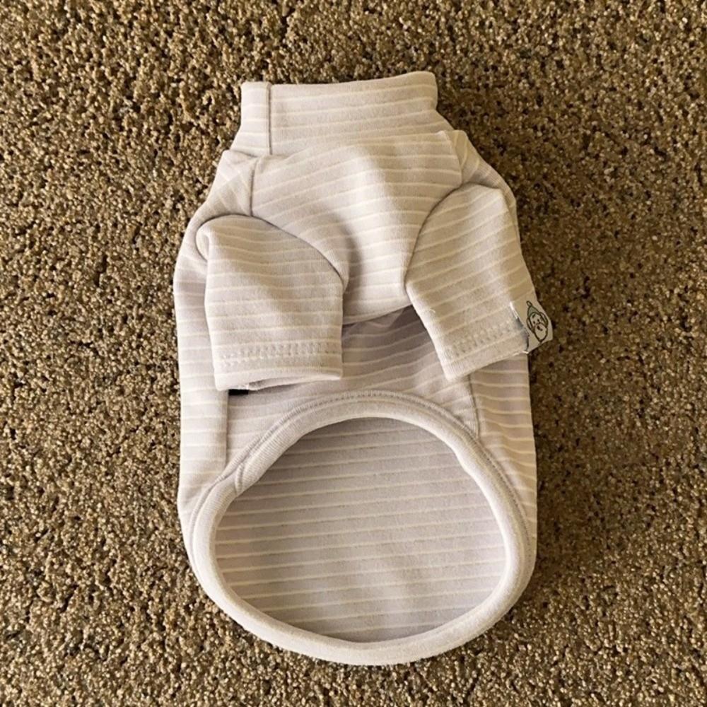 Polyester Puppy Hoodies Stripped Pattern Pet Clothing New Dog T-Shirts Pet Supplies