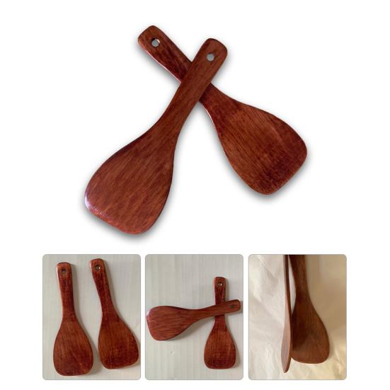 Wood Rice Paddle Non-stick Easy to Clean Heat Resistant Multi-function Wooden Rice Spatula for Cooking