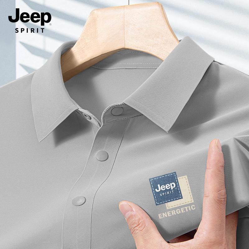 JEEP SPIRIT Men's Ice Silk Quick-Dry Polo Shirt