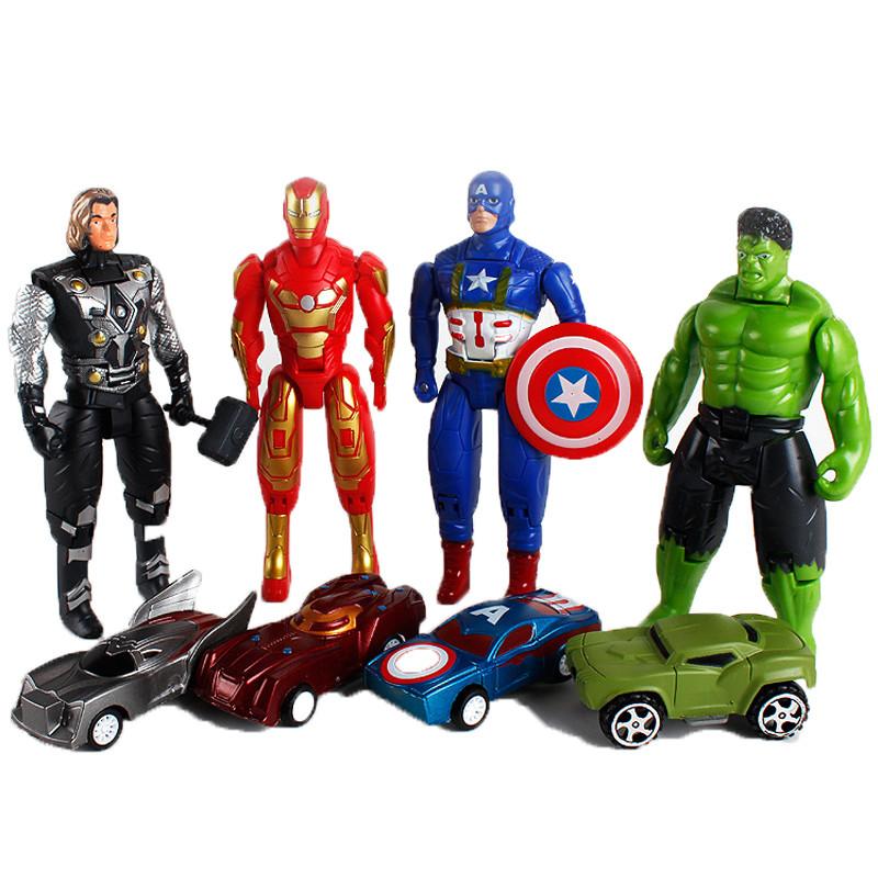 Captain America Man Miniature Cars Toy Set Gift