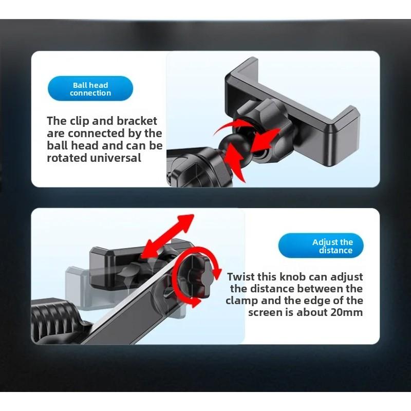 Car Mobile Phone Holder Universal Car Display Screen for BYD Tesla Model 3/Y/S/X Scalable Phone Stents 360 Rotatable GPS Bracket
