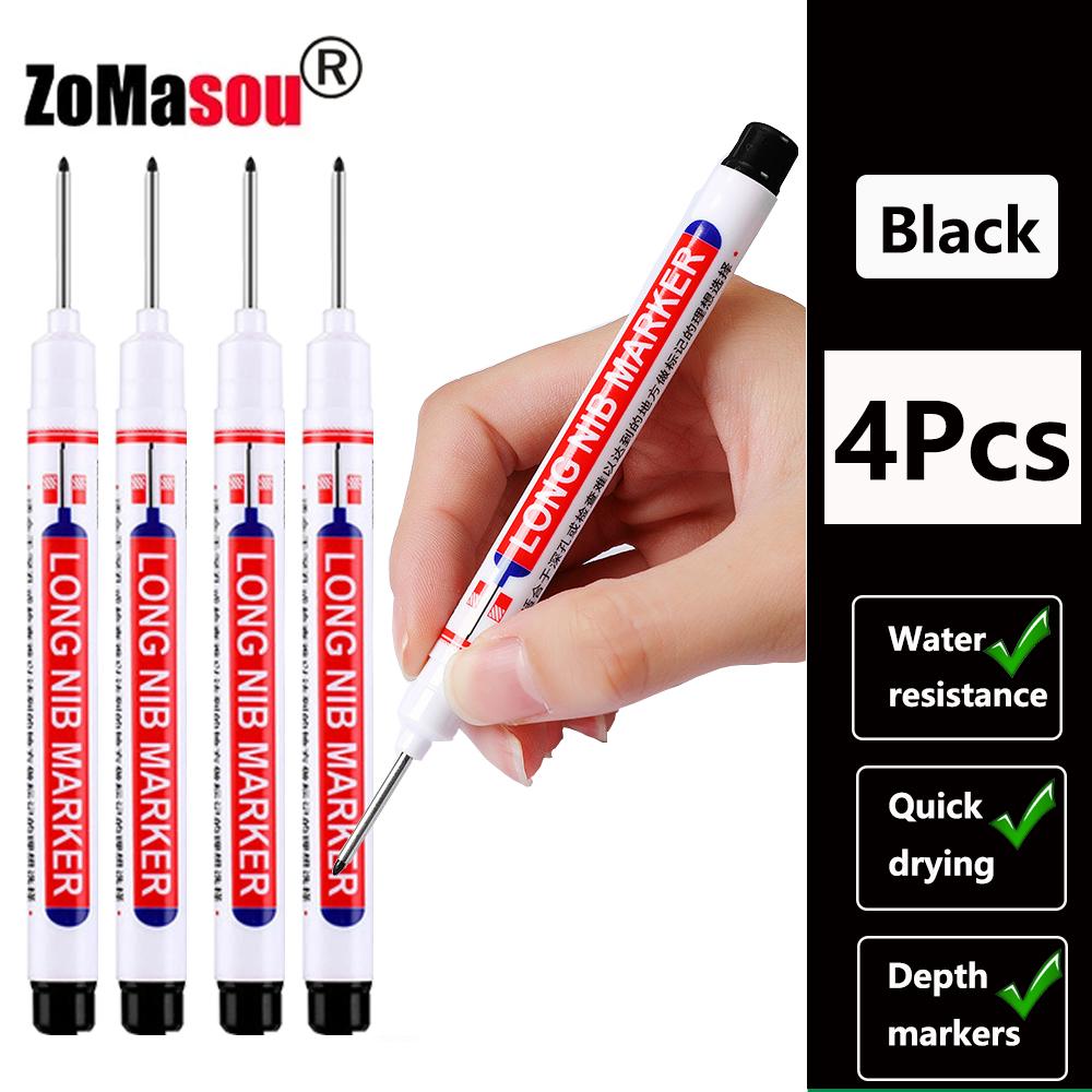 1-100 Stück 20mm Langer Kopf Markerstift Mehrzweck Holzbearbeitung Fliesen Dekoration Tiefloch Marker Stifte Rote/Schwarze/Blaue/Grüne Tinte