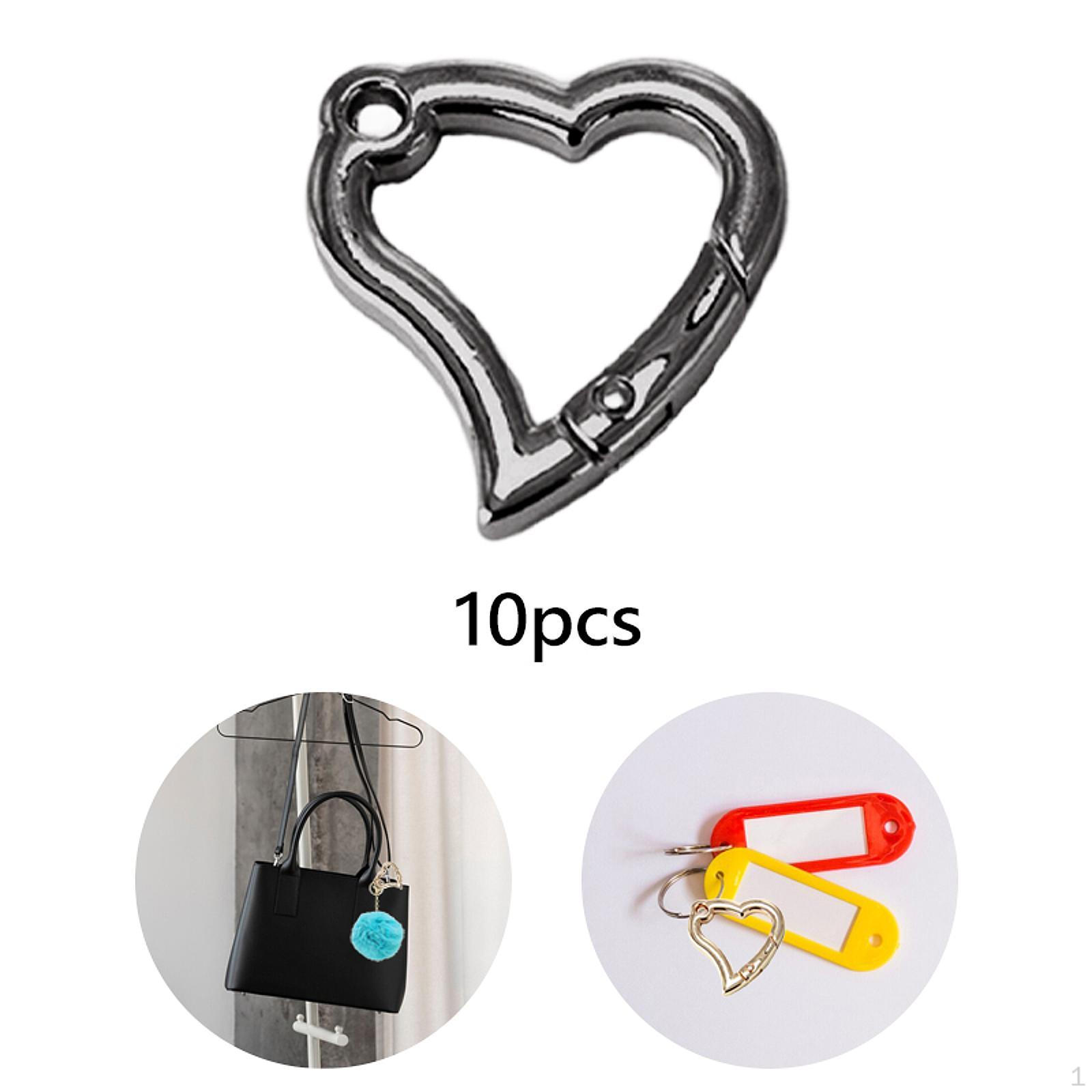 

10 шт. карабинов для брелоков и поделок Gray Black