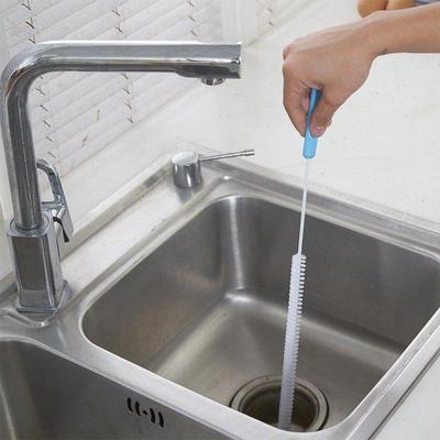 1PCS Sewer Cleaning Brush Bendable Kitchen Sink Tub Toilet Dredge Pipe Snake Brush Tools