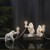 King Kong Gorilla Tier Tischlampe Innendekoration aus Kunstharz Kleine Nachtlichter Kreatives Babyzimmer Geschenk Tischdeko Lichter