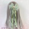 Green Yellow Lace Hairpin Fairy Hair Accessories Bow Hair ClipSummer Versatile Lolita Top Hat