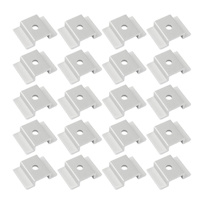 20/50 Pcs Solar Panel Mid Clamps Solar Panel Mounting Bracket Clamp Wide Photovoltaic Support Solar System Accessories
