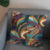 2D Colorful Fish Pattern Throw Pillow For Home Pattern Cushion Cover Suitable For Sofa Bedroom Car Pillow Cover