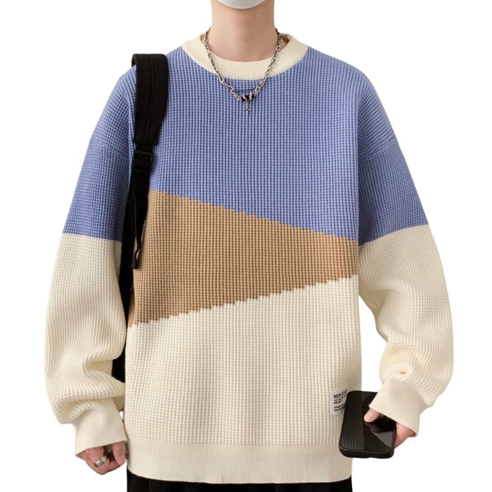

Zronlion Winter Knit Stitch Round Long Plus Cold Size L Men s Sweater, Neck, Sleeve, Size, Warm, Thick, Protection, Casual, Spring, Autumn, Winter,