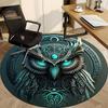 1pc Owl Fantasy Office Round Area Rug, Under Office Chairs Bedroom Living Room Home Decor, Room Deco, Available In Various Sizes