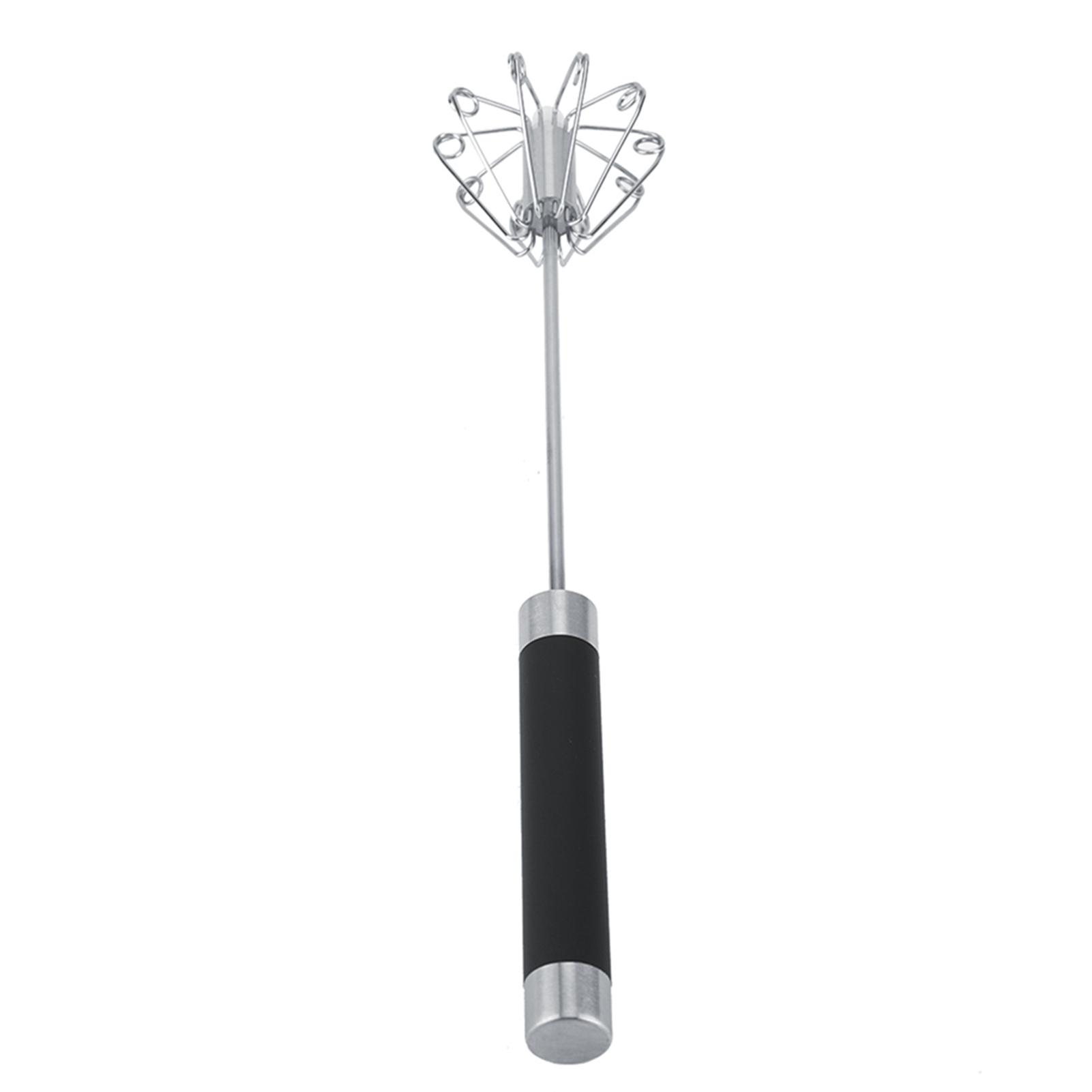 

Stainless Steel Anti rust Durable Rotatable Manual Whisk Egg Beater белый