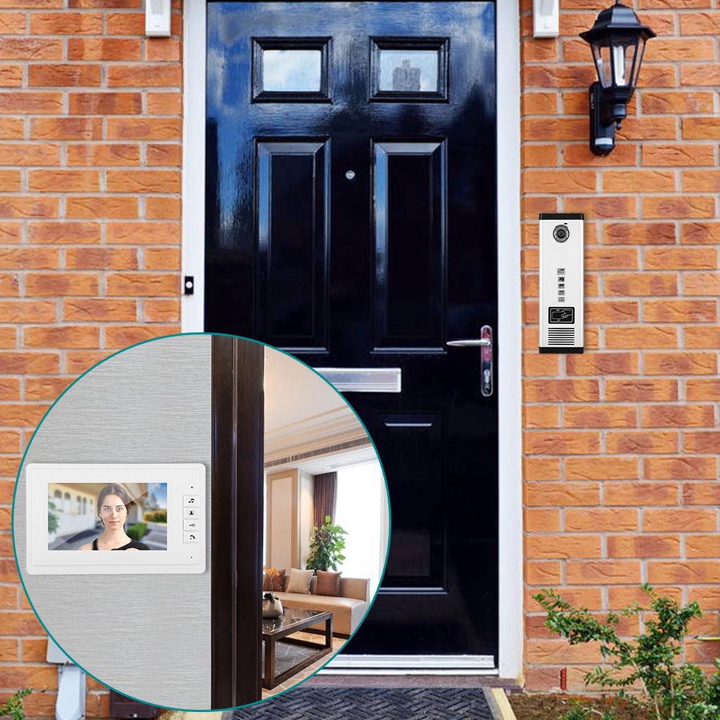 7 Inch HD IR Video Intercom Doorbell One Camera with Five Monitor