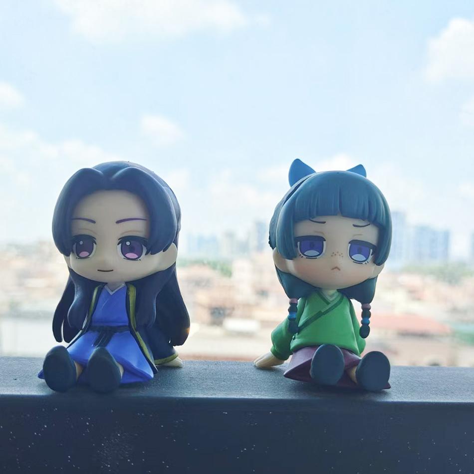 6CM The Apothecary Diaries Maomao Jinshi Mini Figure Anime Periphery Kawaii Sitting Toys Desktop Car Ornaments Model Gifts