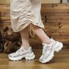 European Station 2025 Thick-soled Silver Dad Shoes Women's Summer New Breathable Mesh Fashion Height-increasing Casual Sports Shoes