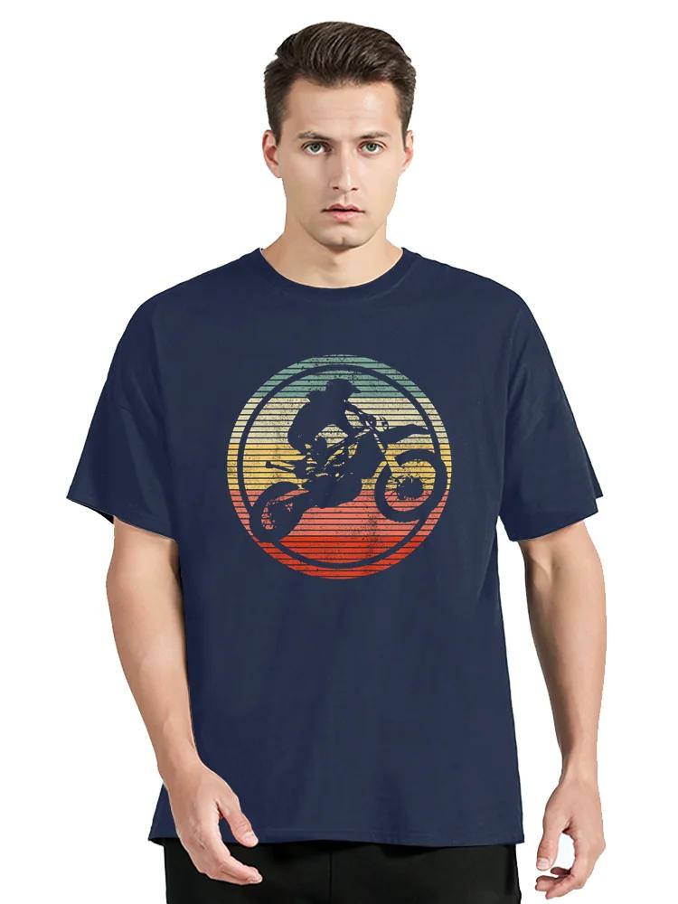 Vintage Motocross T-Shirt Dirt Bike Enduro Biker Men Women Cotton Graphic T-Shirt Gift Men's Clothing Oversized Tshirt Tops