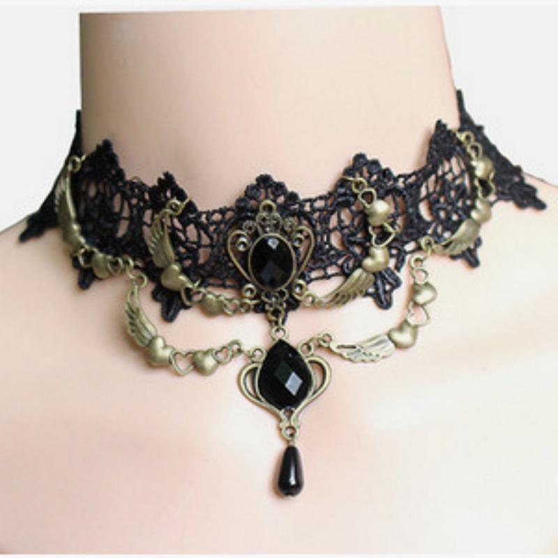 Lace Jewelry, European and American Lace Necklace, Versatile Neck Chain