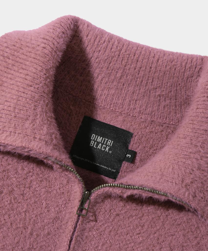 Dimiteulibeullaeg Essential Hairy Half Zip Knit_Pink