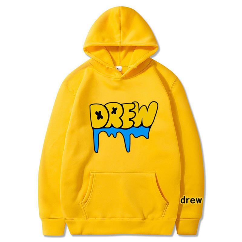 3D Drew House Drip Logo Printed Hoodies Fashionable Casual Sports Long Sleeved Men's and Women's Unisex Hooded Sweatshirts