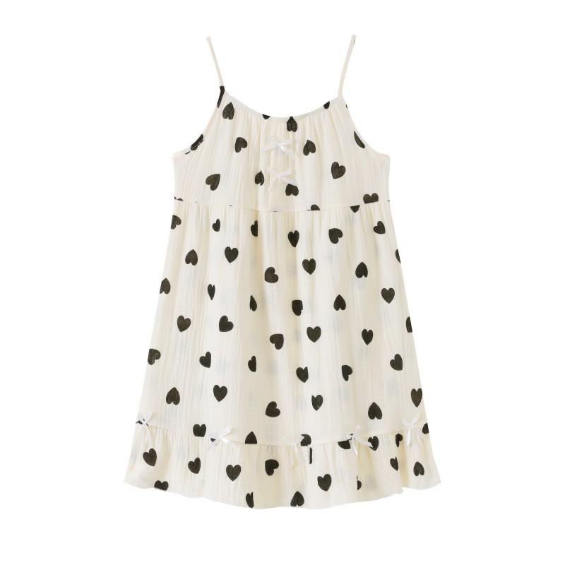 Girls Cotton Sleeveless Nightdress Princess Style Sleepwear Ages 8 Thin Lightweight Pajama Dress