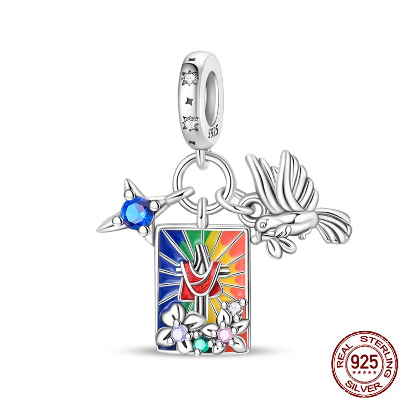 New In Original Charms Copper Glow In Skull And Pumpkin Charms Beads Fit 3Mm Original Bracelet For Women Diy Jewelry Gifts