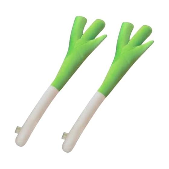 Green onion cushion green onion vegetable stuffed toy cosplay goods (2 pieces)