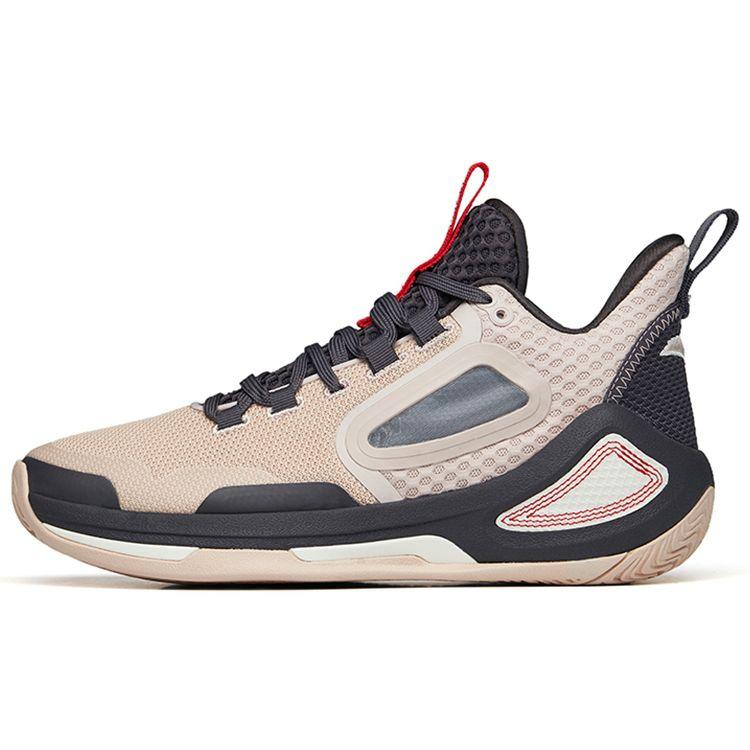 Anta Yixing 3 Men High Top Basketball Shoes Pink Grey 112211601-5 45