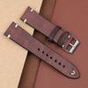 Retro Leather Watch Band 18mm 20mm 22mm 24mm Cowneck Pattern Stainless Steel Pin Buckle Watch Strap Replacement for Men Women
