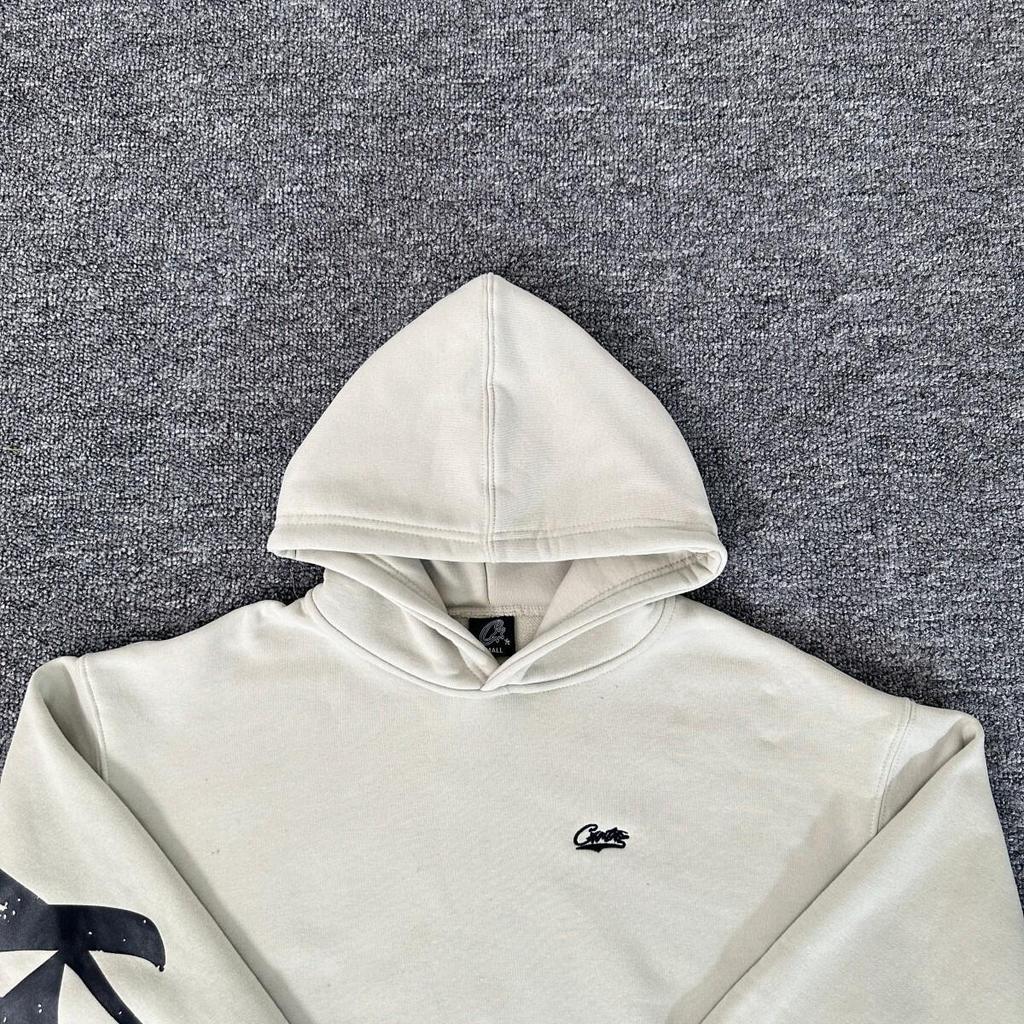 Men's Loose-Fit Hooded Sweatshirt & Straight-Leg Sweatpants Set with Broken C Print