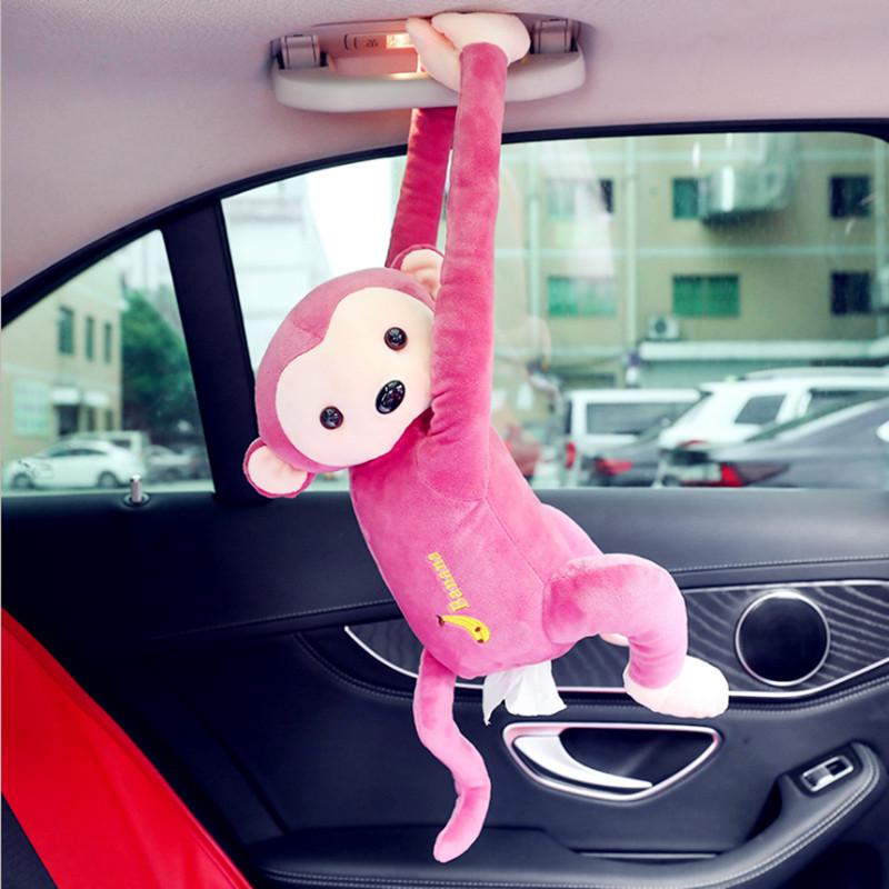 Car Hanging Monkey Tissue Paper Napkin Box Holder Cartoon Animal Pumping Paper Car Hanging Monkey Tissue Paper Napkin Box Holder Cartoon Animal Pumping Paper