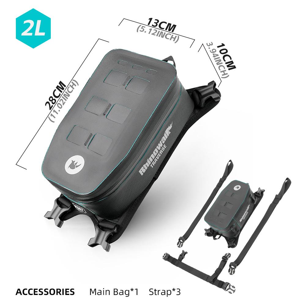 Rhinowalk Motorcycle Tank Bag Waterproof Universal Lightweight Saddle Front Bag Travel Luggage Storage Phone Box Accessories чёрный