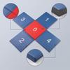 Cross-Shaped Jumping Mat Portable Foam with Vinyl Cover Easy to Clean