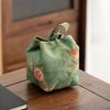 Chinese Style Teacup Teapot Drawstring Pouch Print Portable Teaware Storage Bag Multifunctional Breakage-proof
