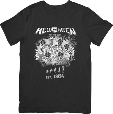 Helloween Musik Unisex Passform für Männer & Frauen Qualitäts-Baumwoll-T-Shirt Schwarz