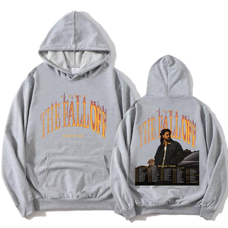 THE FALL OFF Welttournee 2026 Hoodies J. COLE Rapper Design Grafik Sweatshirt Unisex Streetwear Locker Fleece Kapuzenpullover
