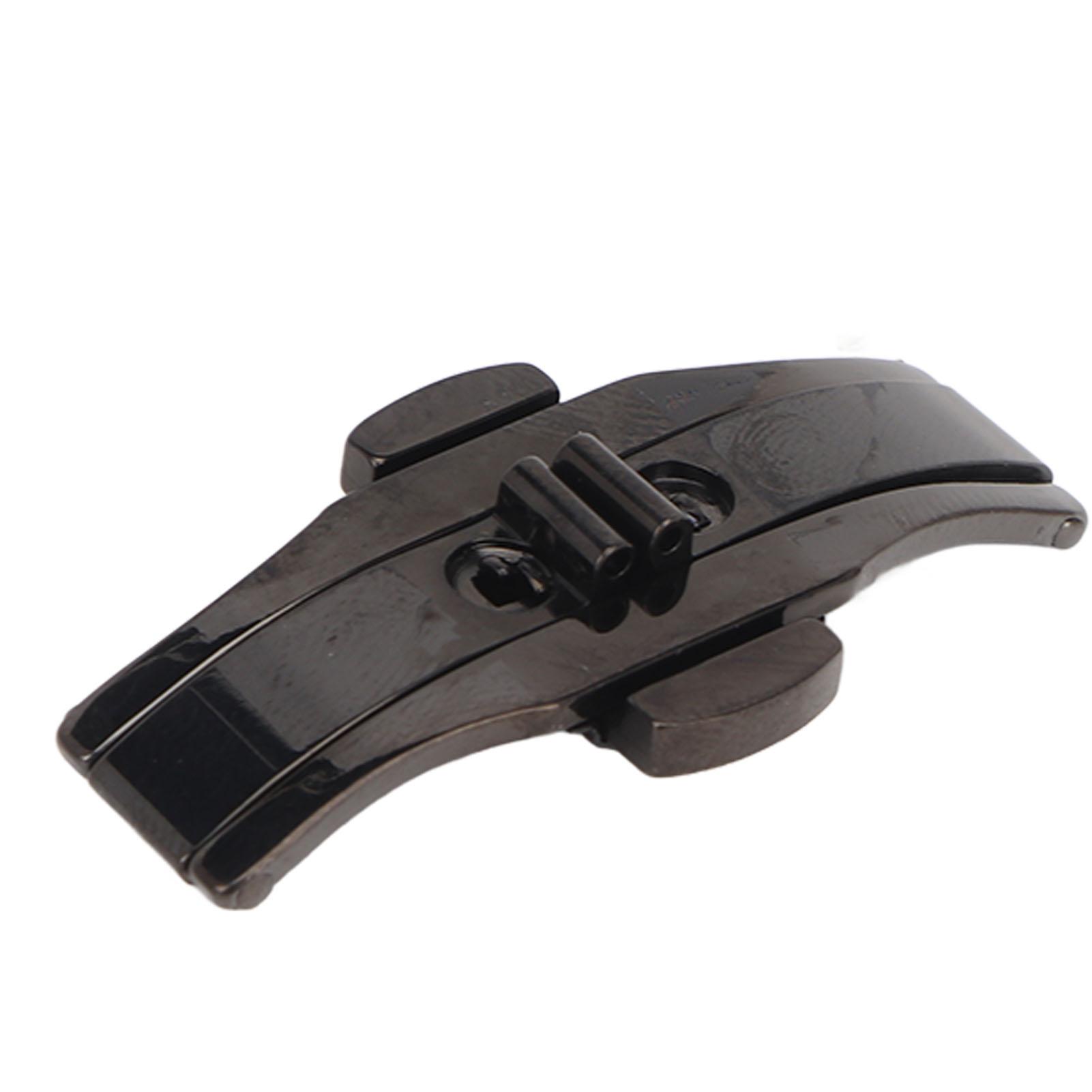 

Watch Band Clasp Professional Alloy Steel Folding Watch Strap Buckle Replacement Black