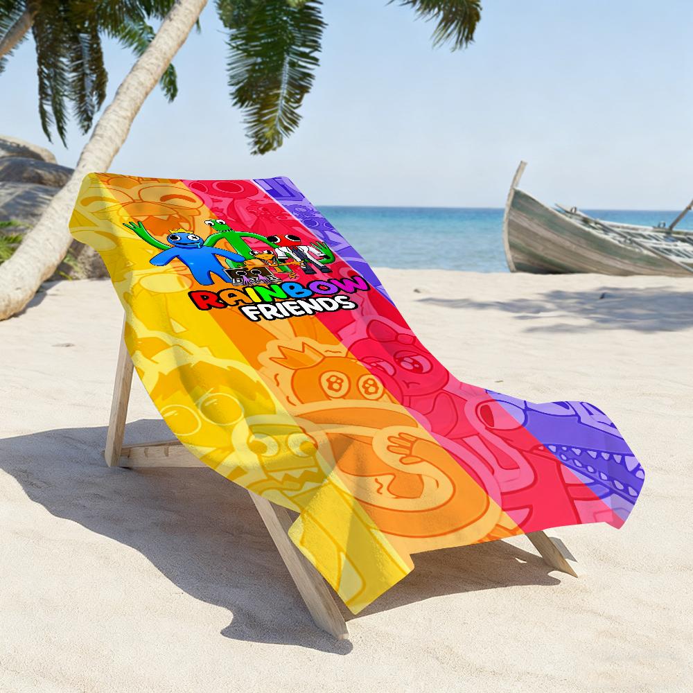 Cartoon R-Rainbow-Friends Colors Towel Quick Dry Soft Yoga Swimming Fitness Mountain Climbing Large Beach Towels