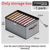 Modern Grid Fabric Drawer Organizer With Foldable Design For Closet And Bedroom Storage